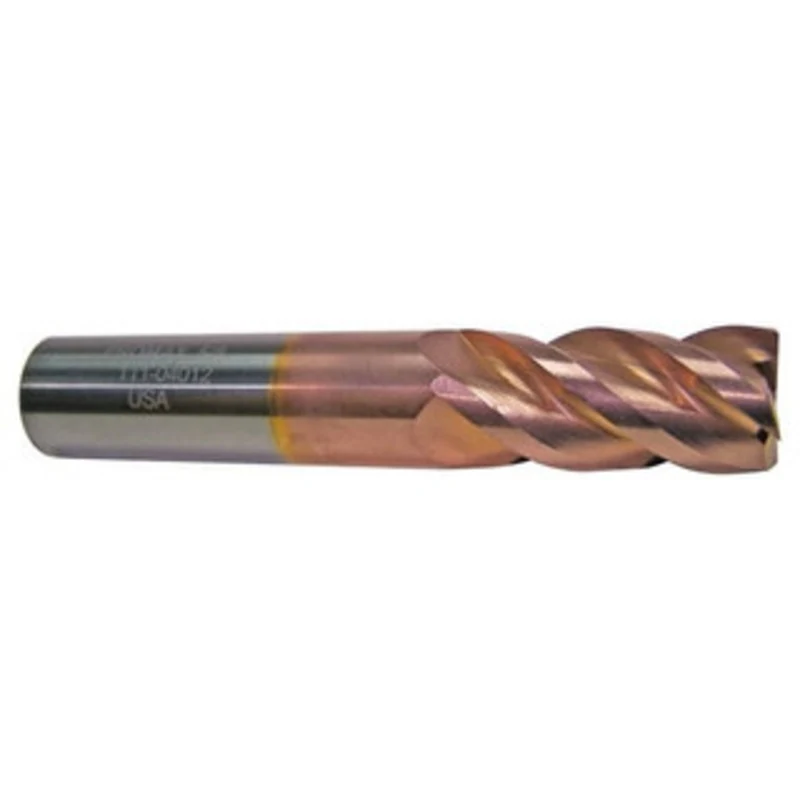 PROMAX Tools 7/32, 3/4 LOC, 1/4 Shank Diam, 2-1/2 OAL, 4 Flute, Solid Carbide Square End Mill Single End, TiCN Finish...